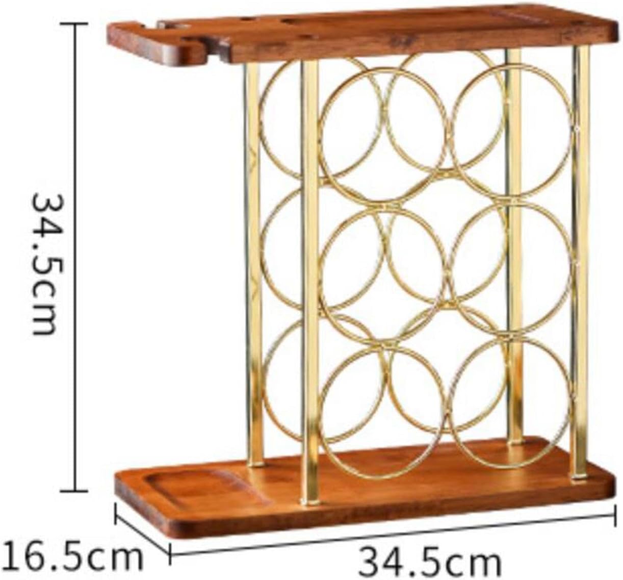 JISADER Freestanding Wine Rack with Wooden Base