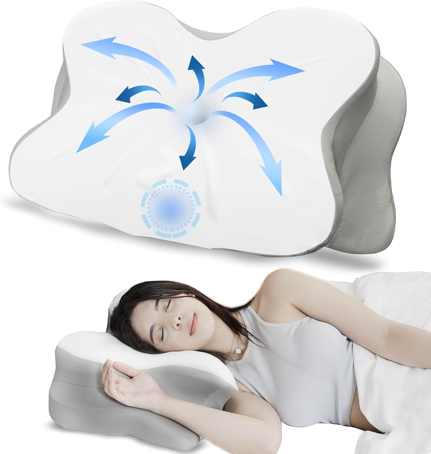 Zedaotc Cervical Neck Pillow for Pain Relief and Sleep Support