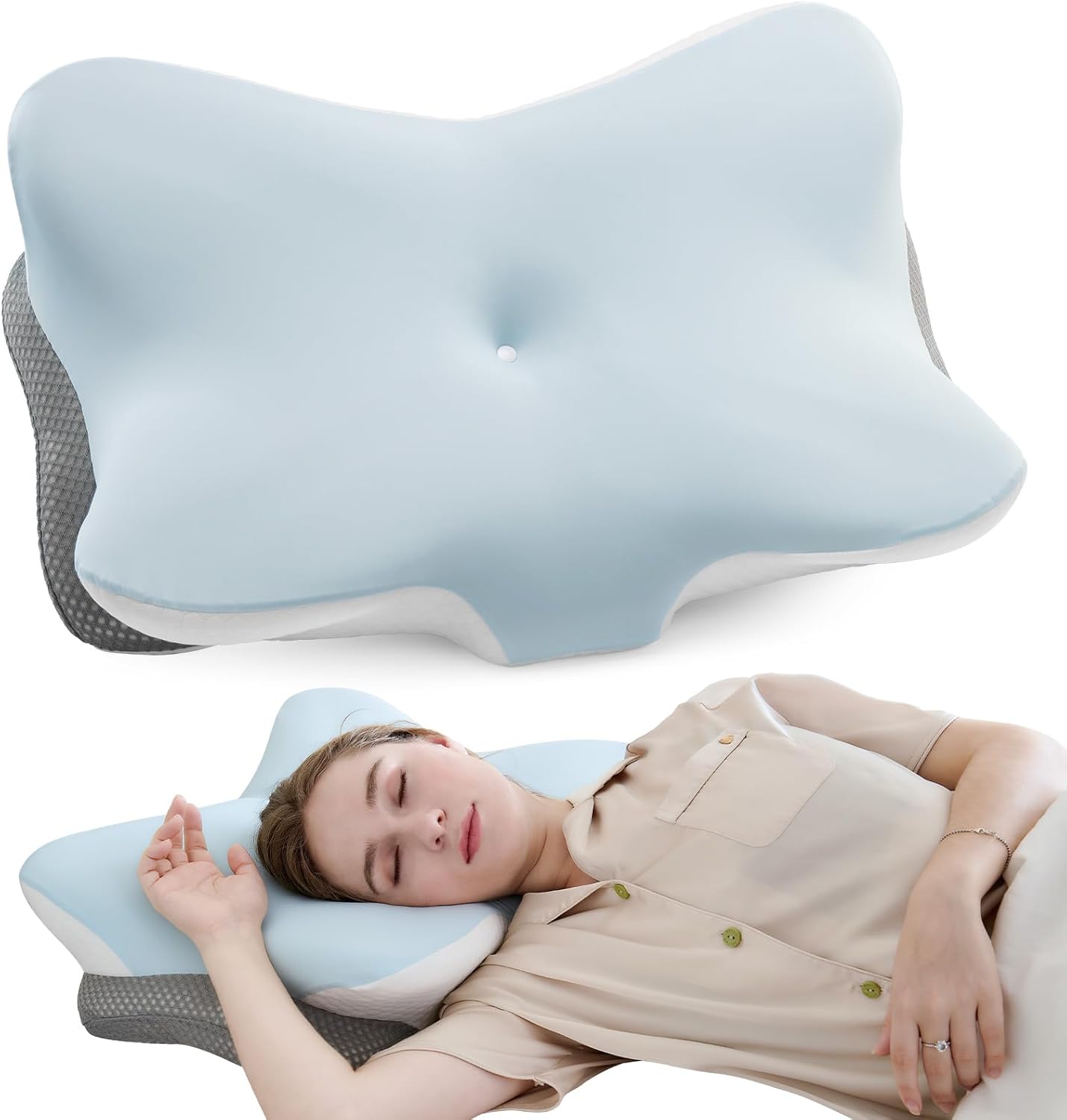 SUBCULTUREPICK Cervical Pillow for Neck and Shoulder Support