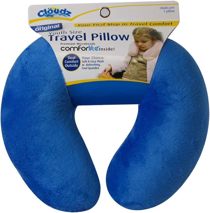 Cloudz Kids Dual Comfort Airplane Neck Pillow - Blue