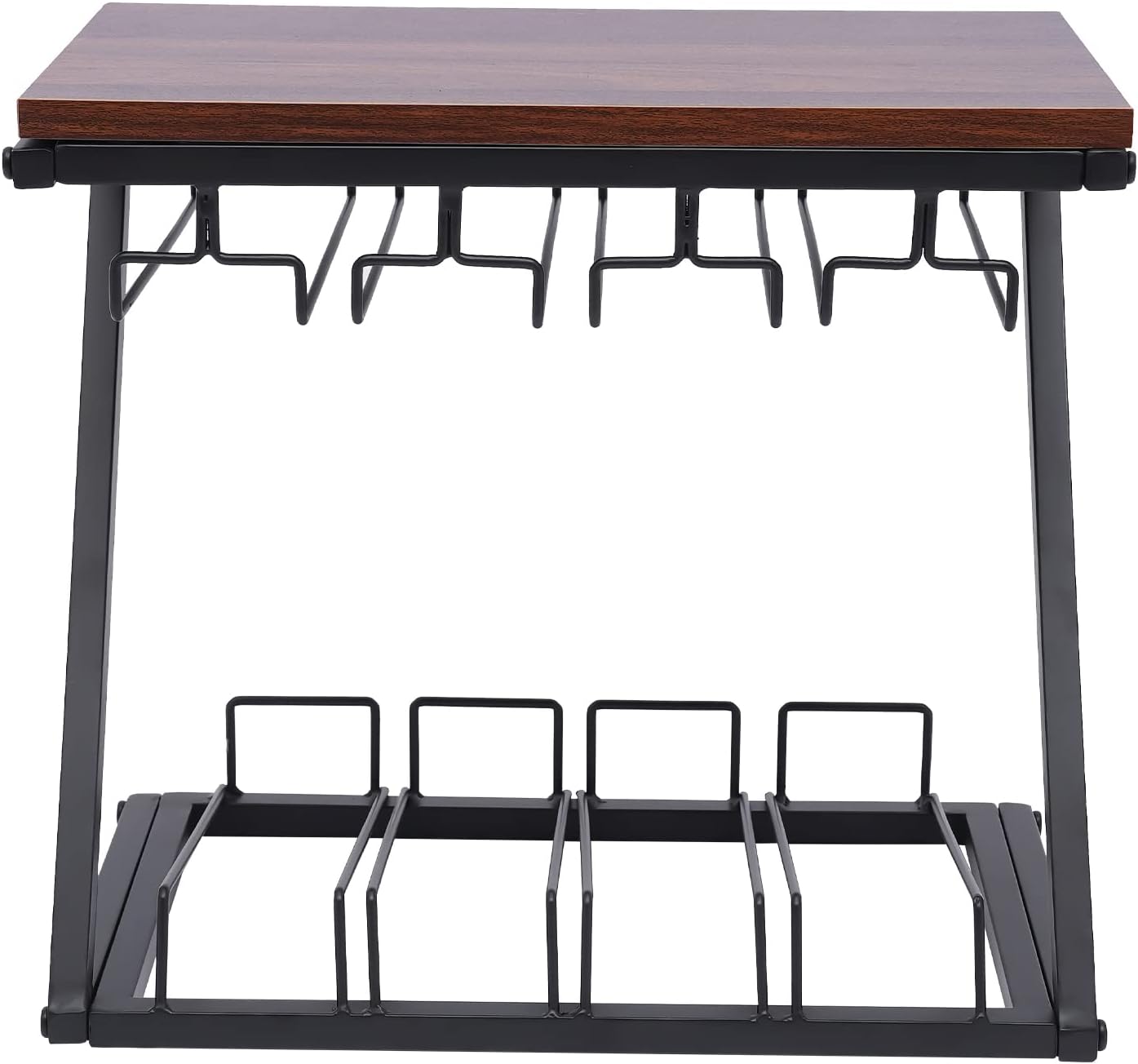 2 Tier Freestanding Wine Rack Holder Black