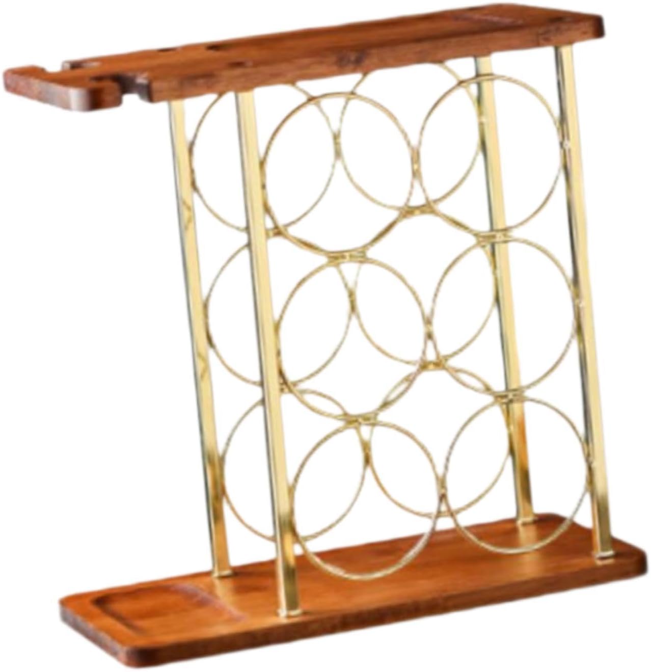 JISADER Freestanding Wine Rack with Wooden Base