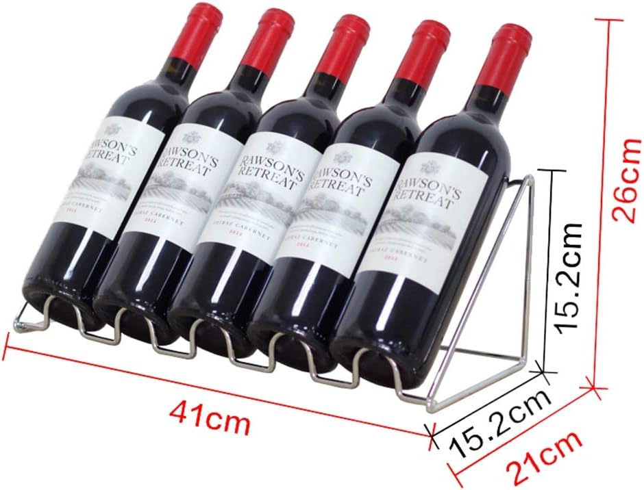 Metal Bottle Rack 5 Slots for Living Room Display