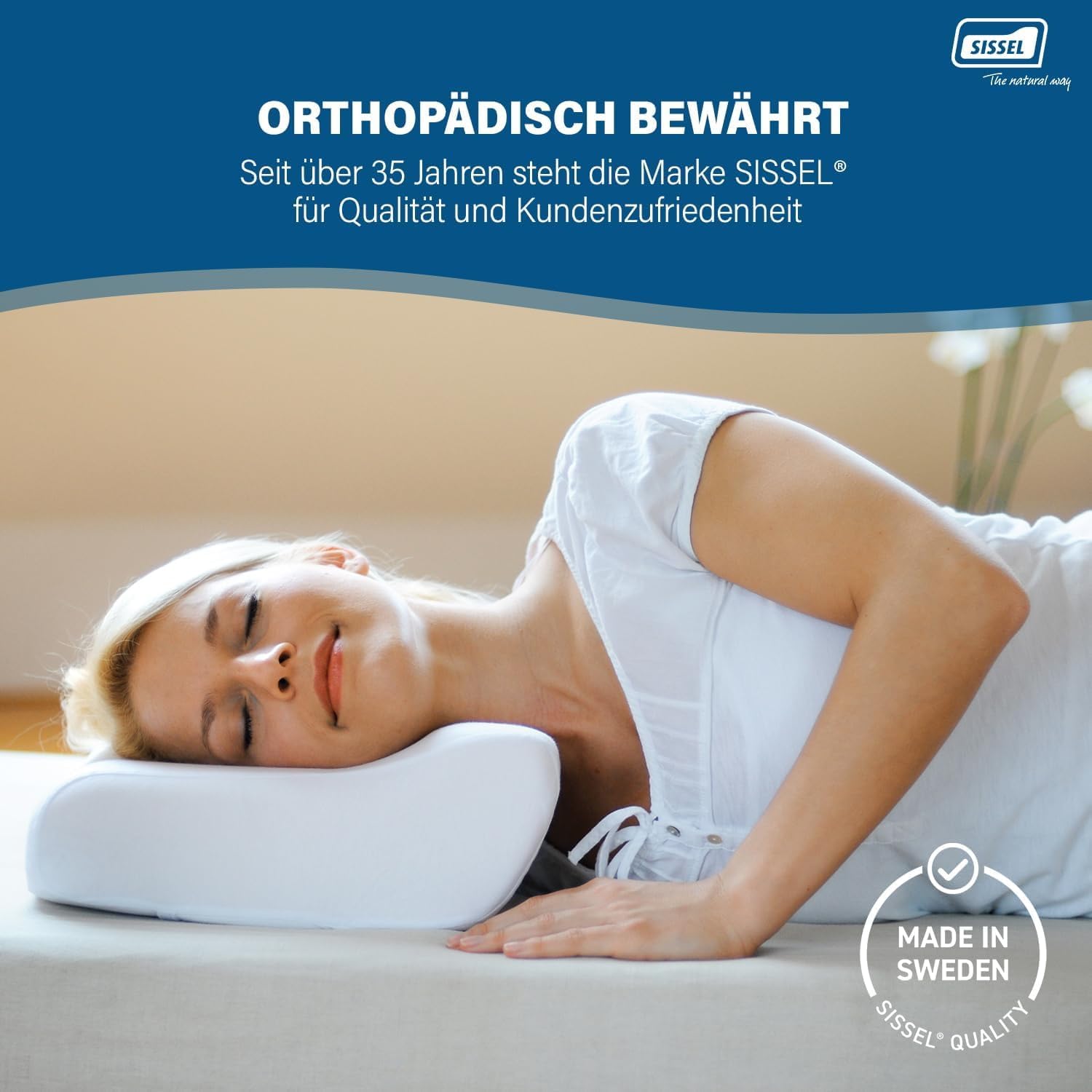 SISSEL Soft Plus Orthopedic Neck Pillow with 5-Year Warranty
