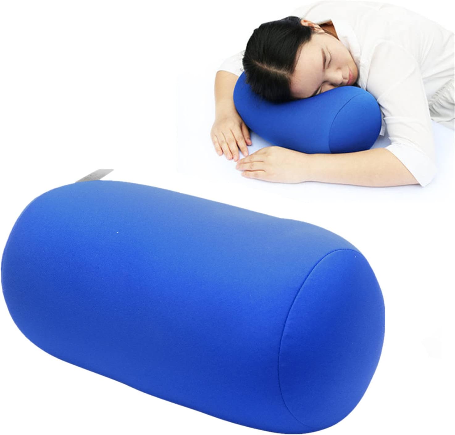 ASkinds Microbead Bolster Pillow 7 x 12 Blue