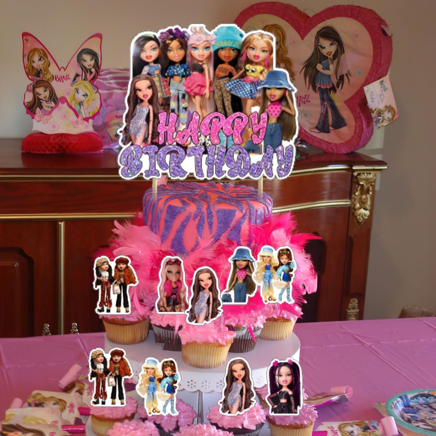 Brat Girl Party Decorations Set with Banner and Balloons