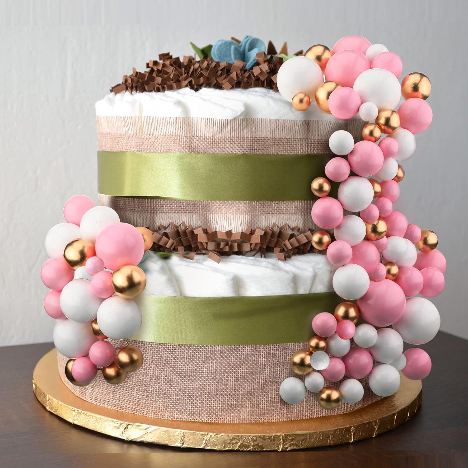108 Pcs Ball Cake Toppers DIY Foam Balloons for Cakes and Parties