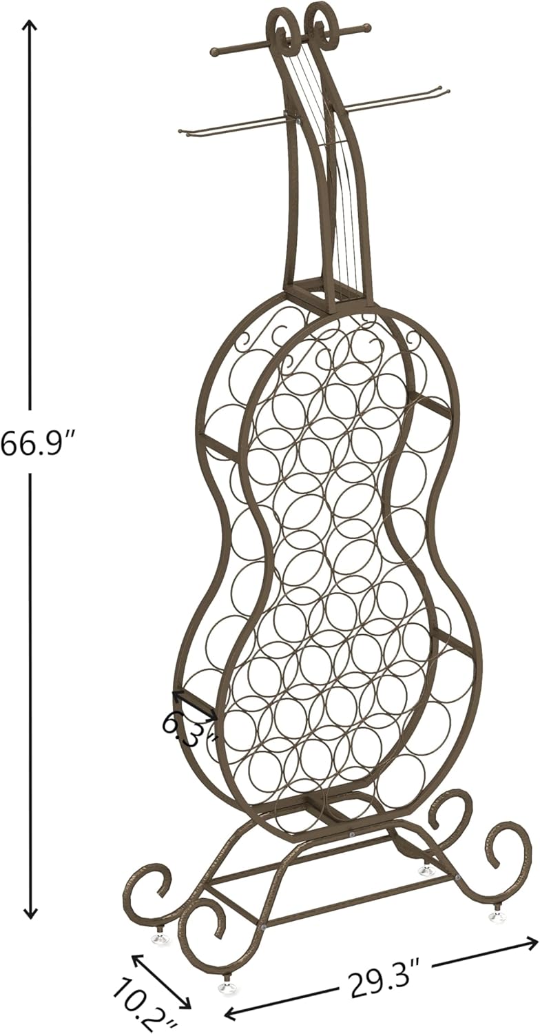 32 Bottles Display Holder Freestanding Wine Rack for Kitchen and Living Room