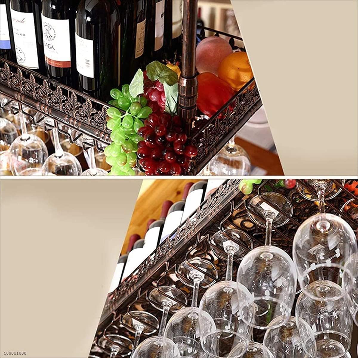 Adjustable Metal Wine Rack Wall Mount Holder
