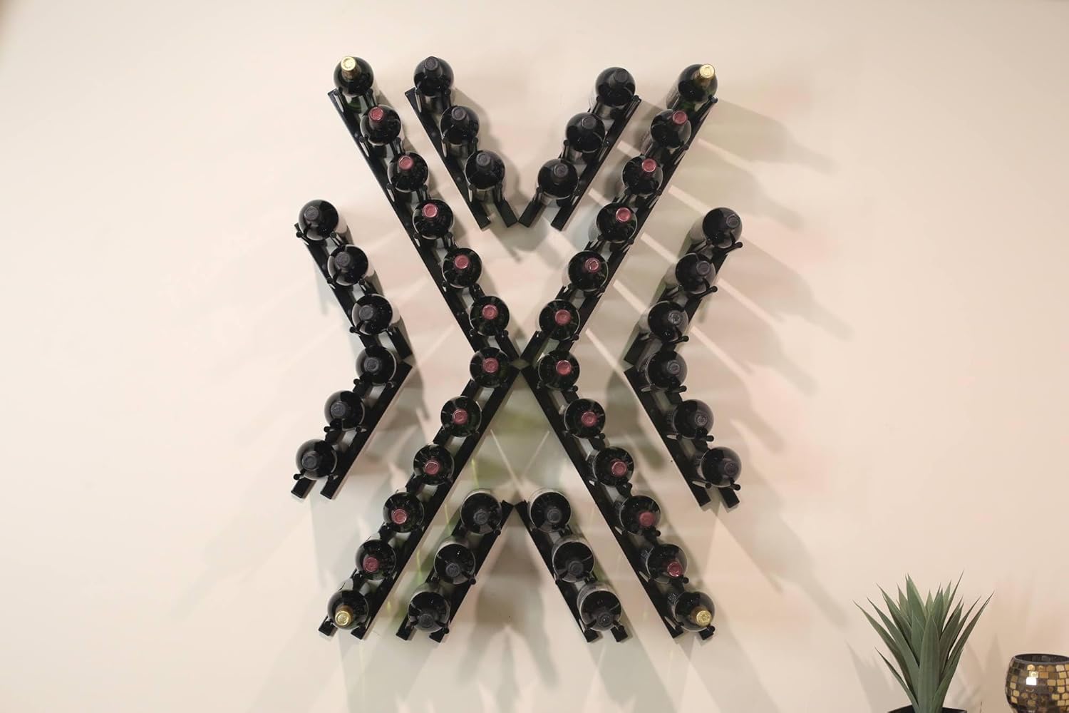 Ultra Wine Racks Wall Mounted Wine Rack - 3 Bottle Matte Black