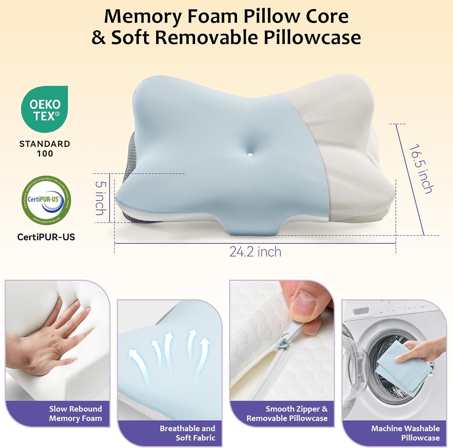 SUBCULTUREPICK Cervical Pillow for Neck and Shoulder Support