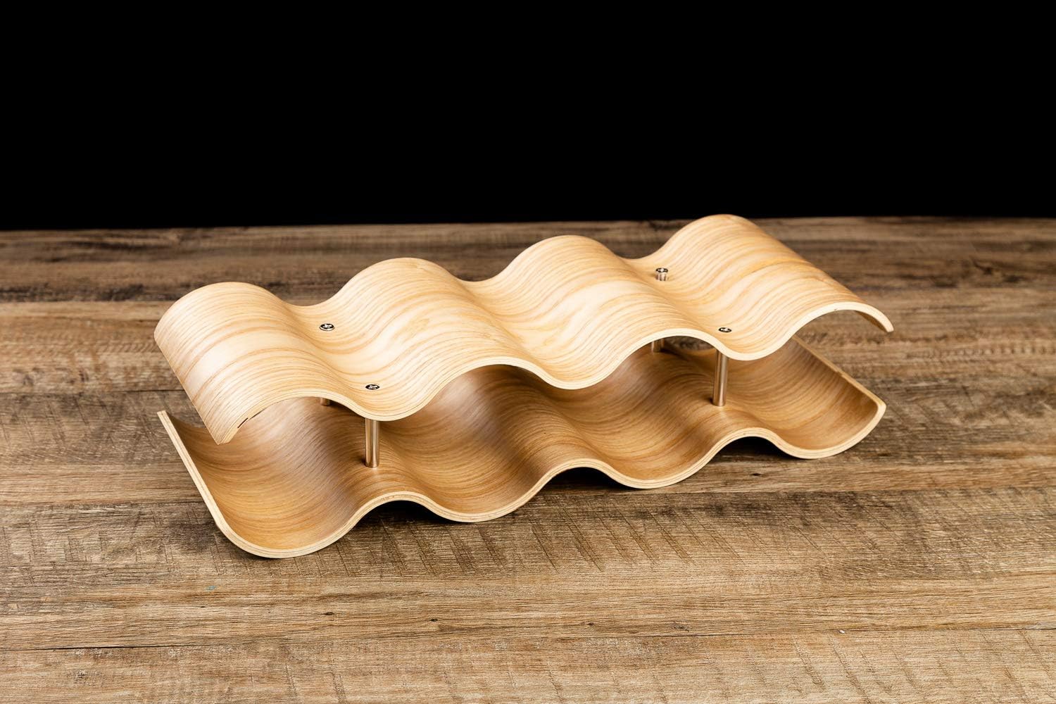 7-Bottle 2-Tier Wave Desktop Wine Rack
