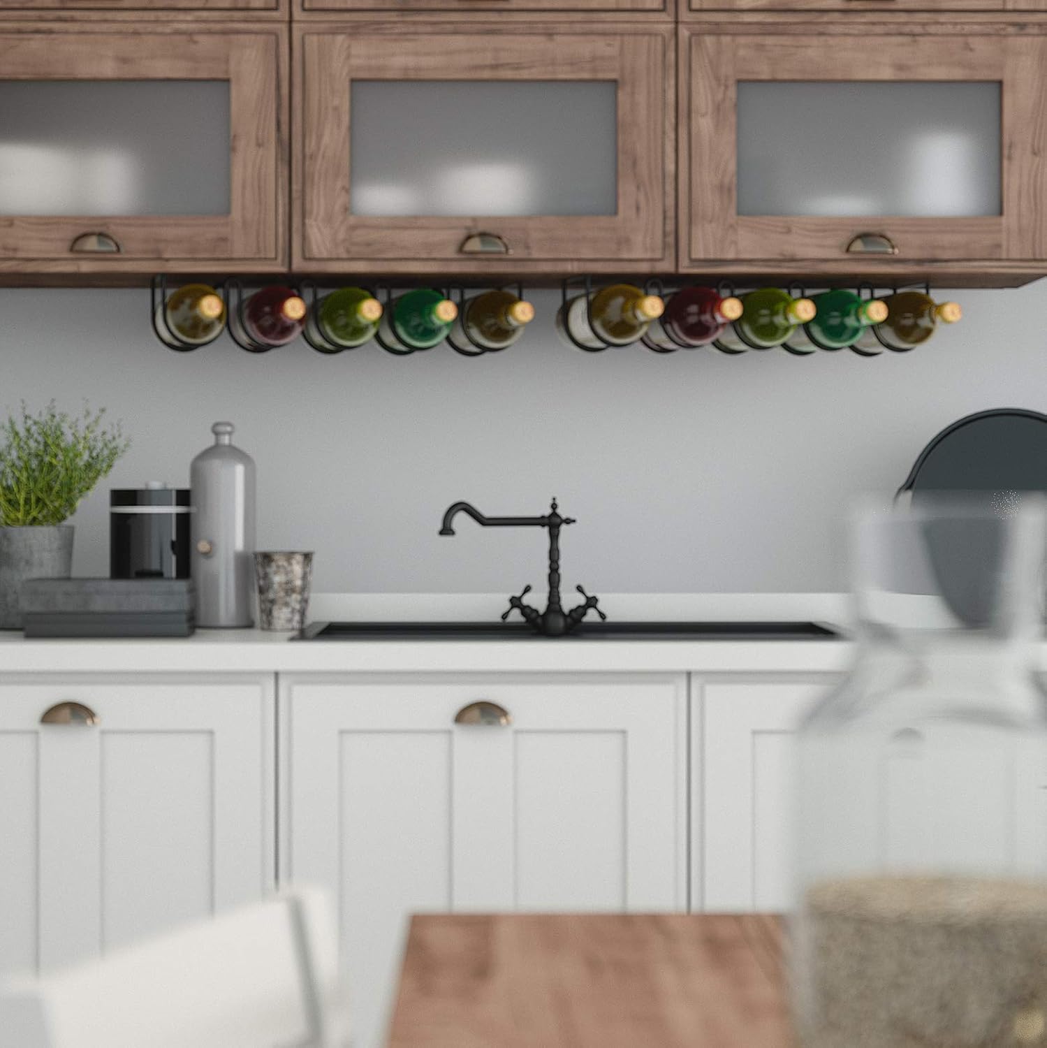 Wallniture Dijon Wine Rack Under Cabinet Storage