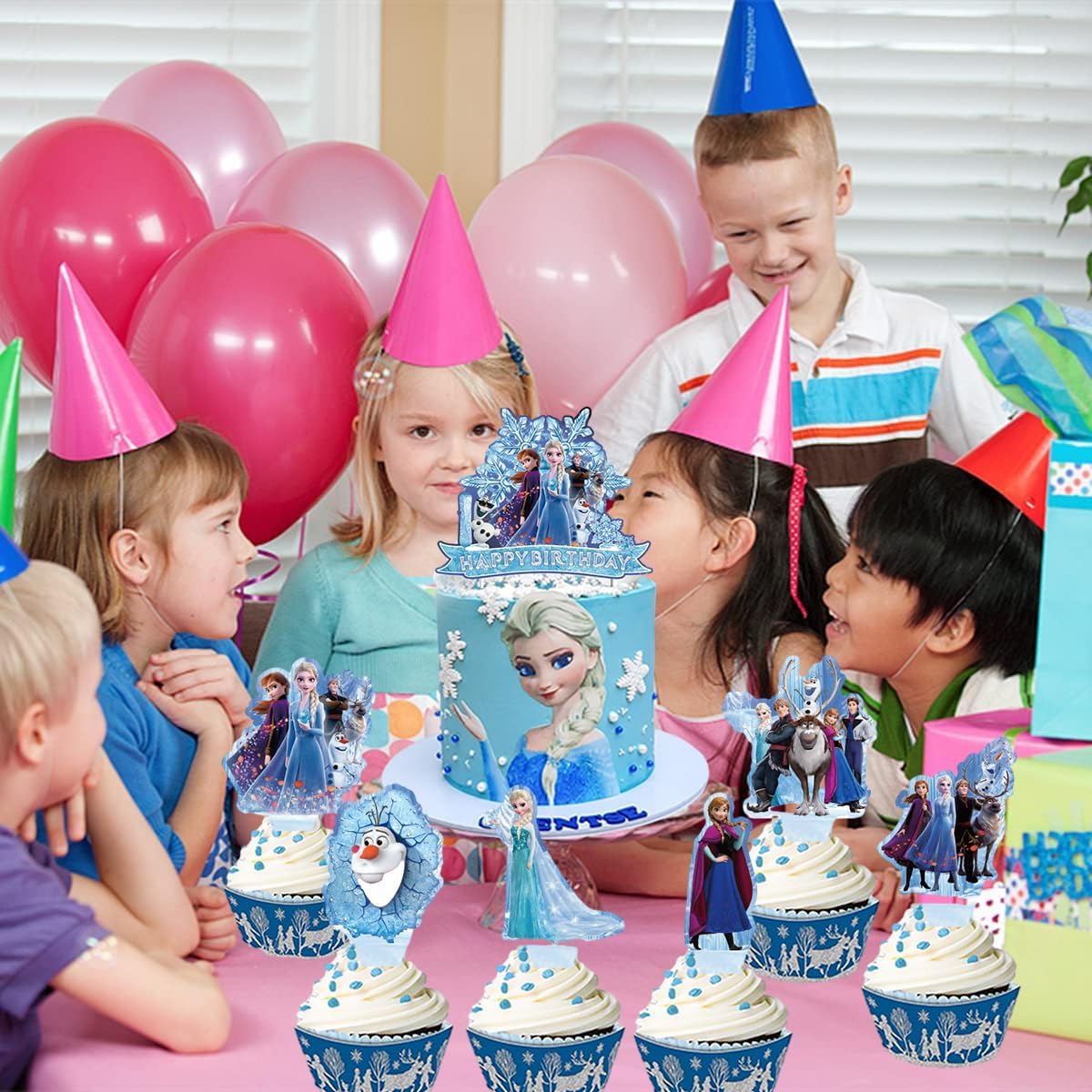 25pcs Ice Cake Toppers for Birthday Party Decorations