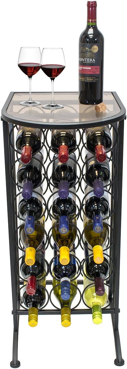 Sorbus Bordeaux Chateau Style Wine Rack Stand Holds 18 Bottles