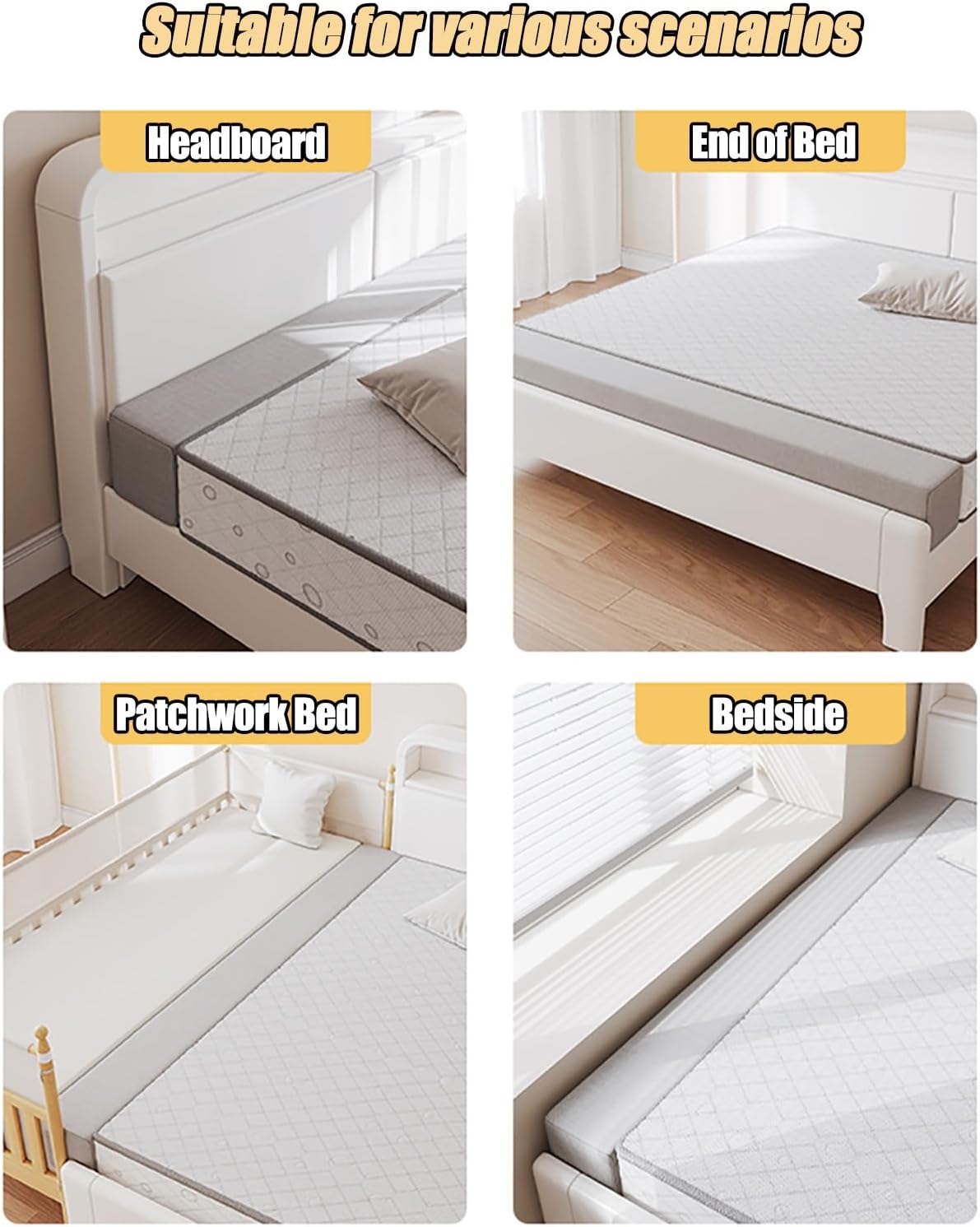 NEVKA Coconut Fiber Bed Gap Filler with Velvet Cover