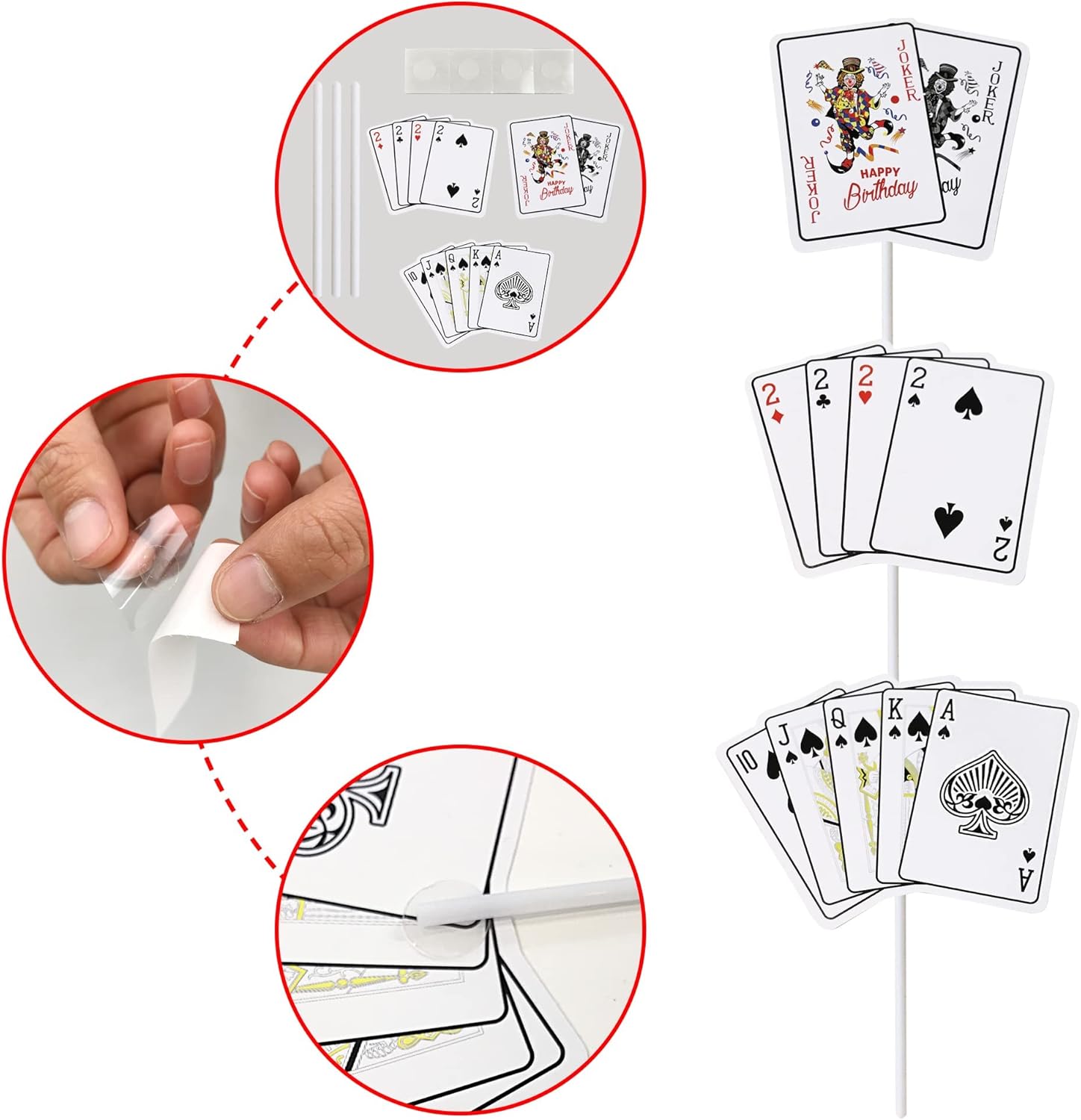 29PCS Casino Cake Decorations Non-Edible Set