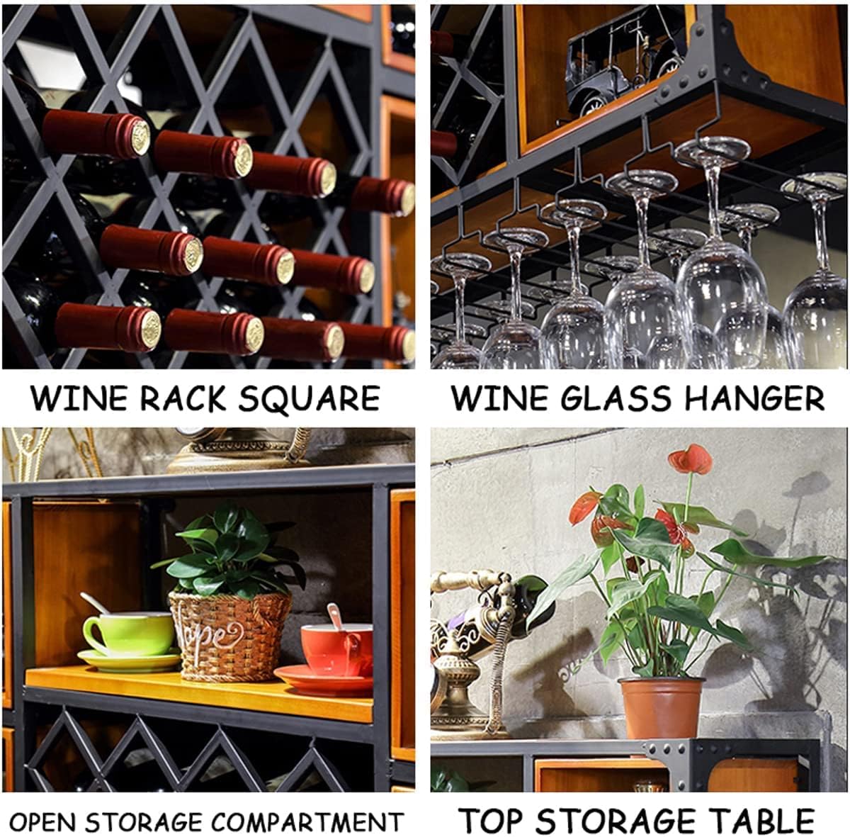 ZJDYDY Wall-Mounted Wine Rack Cabinet