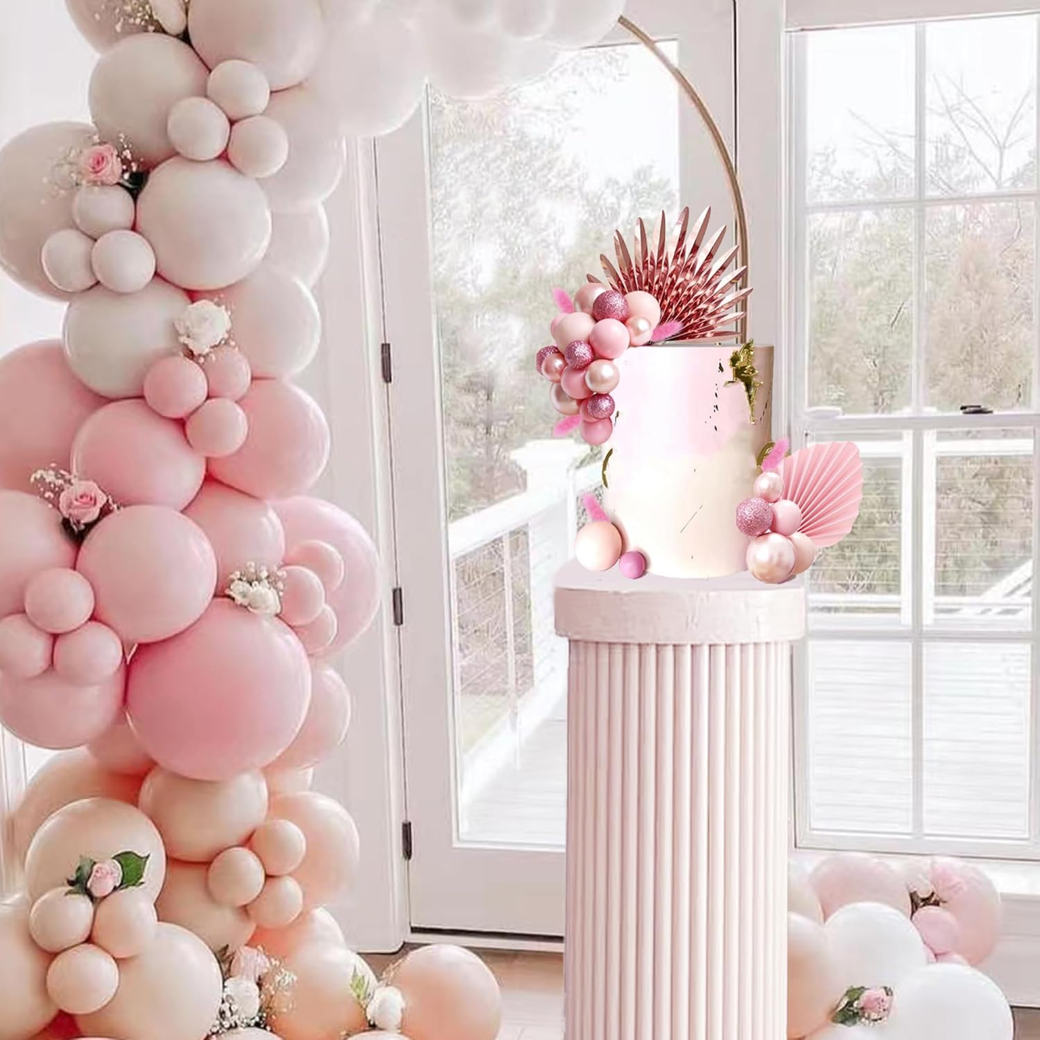 LEFUBABY 38 PCS Rose Gold Cake Toppers