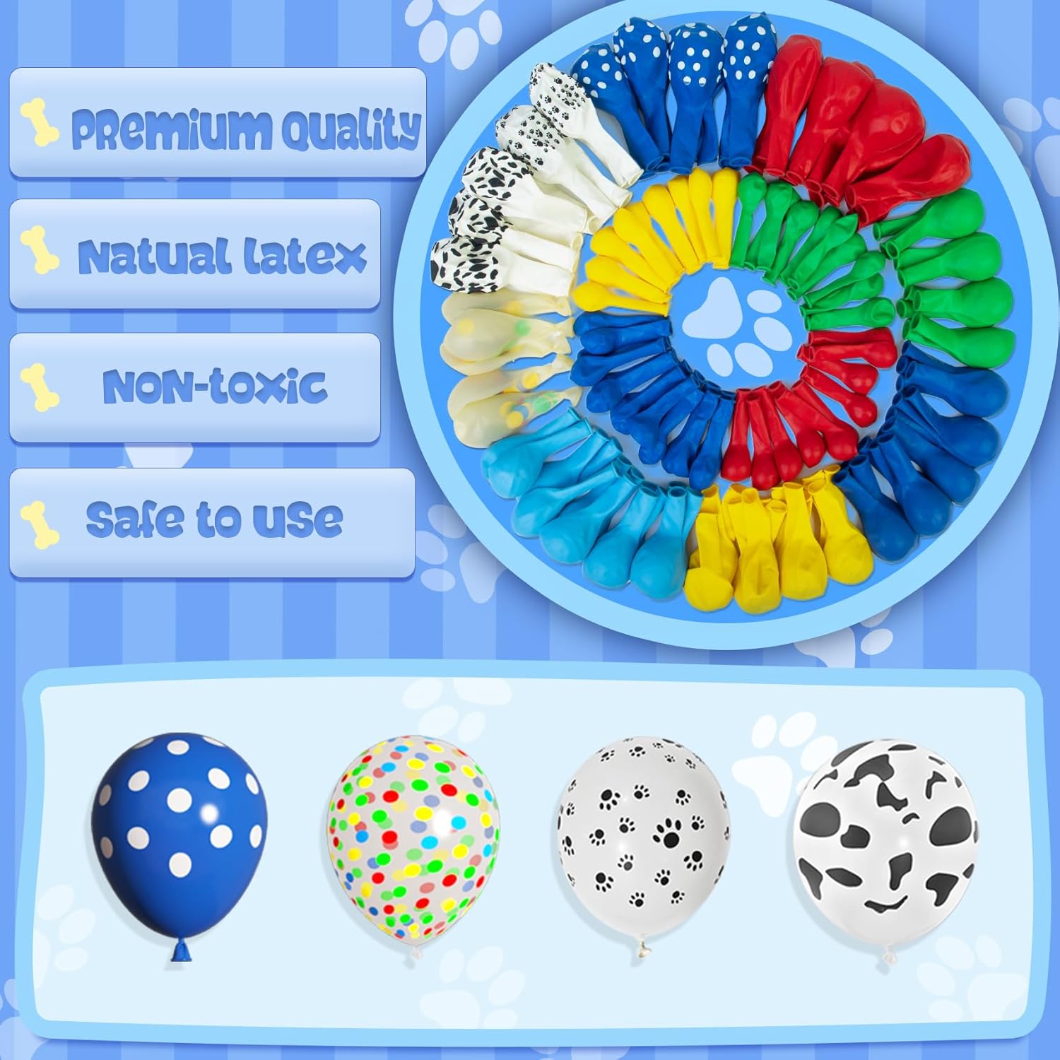 Amandir Paw Balloon Garland Kit for Dog Theme Party