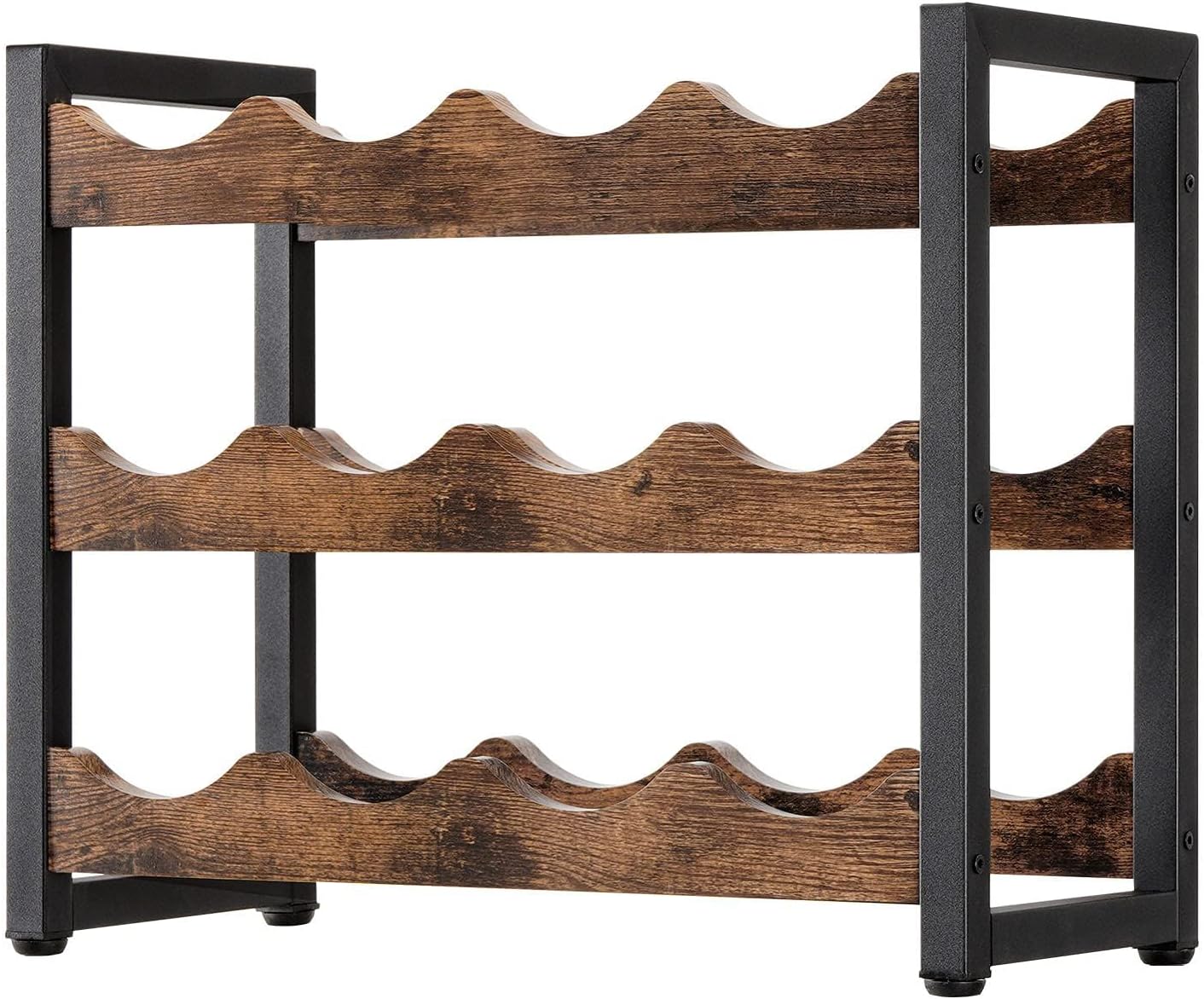 Rusnugic 3 Tier Wine Rack - 12 Bottle Storage Organizer