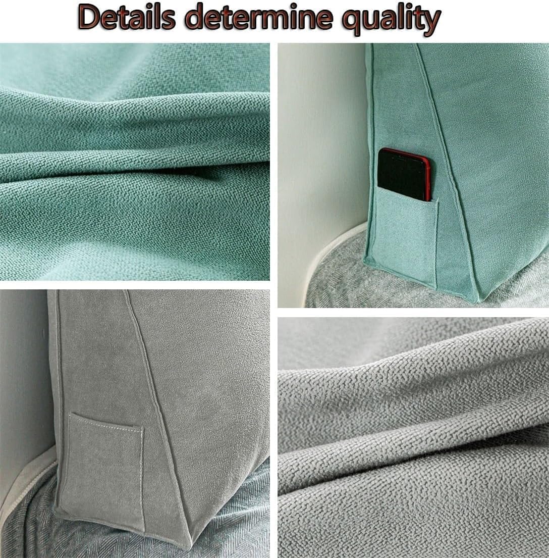 COZMAX Headboard Wedge Pillow Yellow 787in Reading Support Cushion