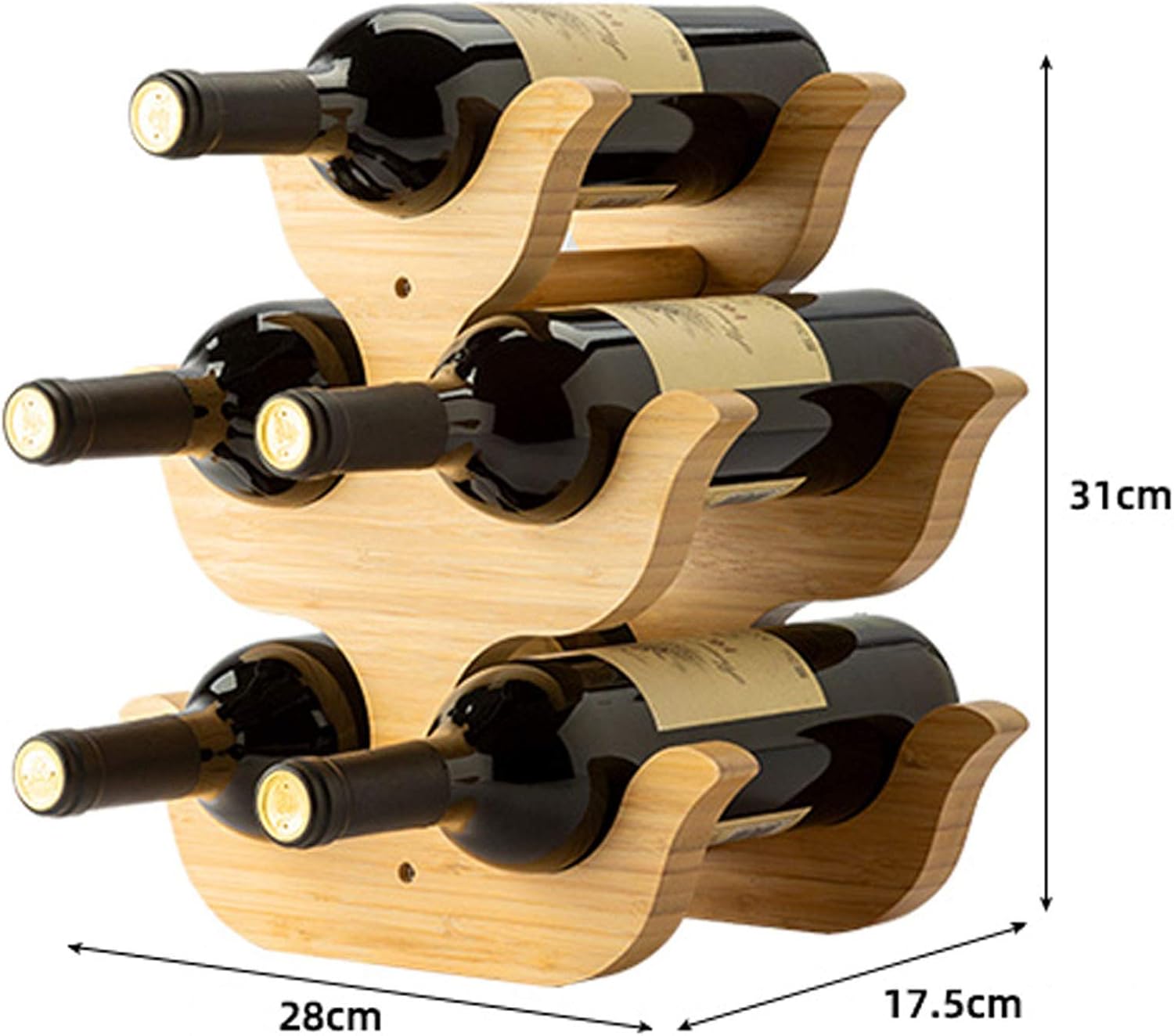 Pimex 5 Bottle Tabletop Wine Rack Holder