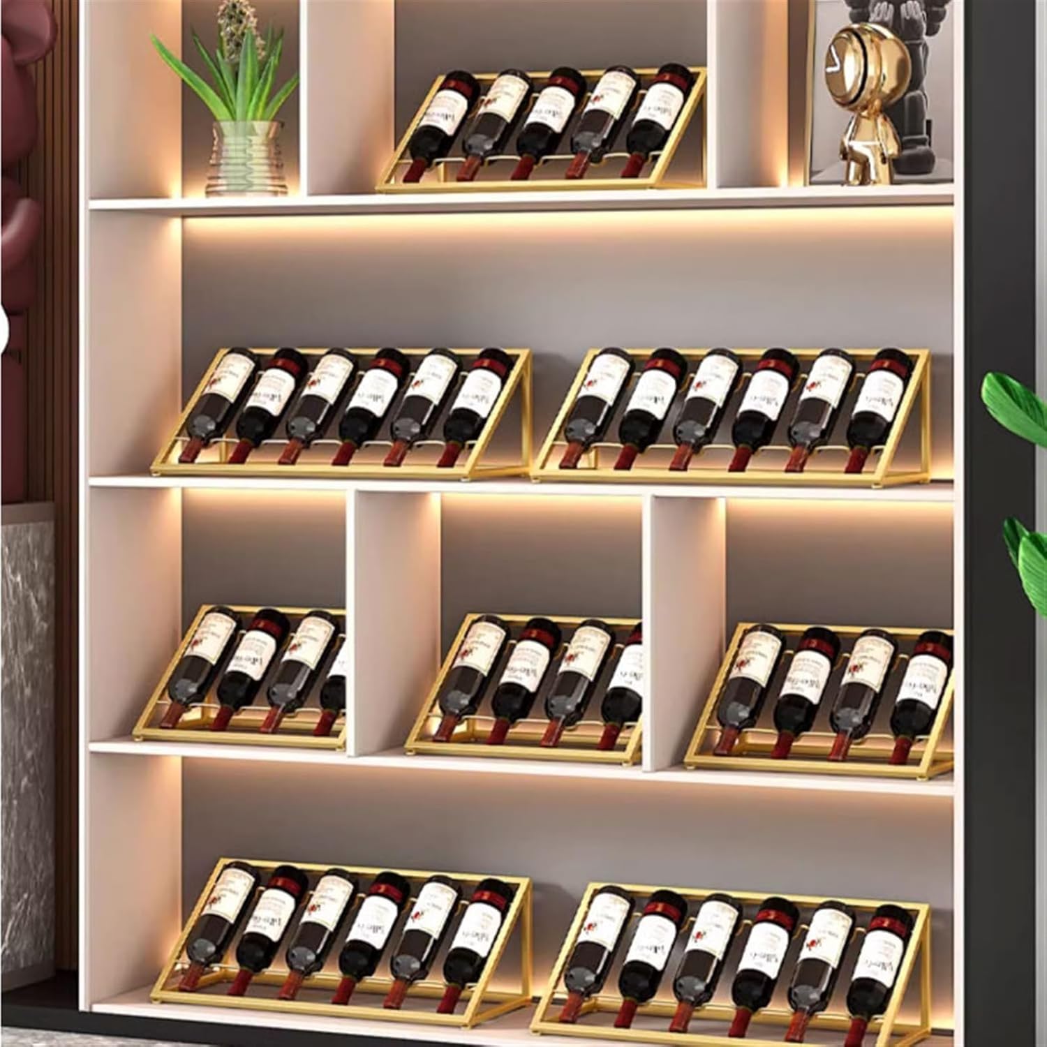 SONGCHAO Countertop Wine Rack Black