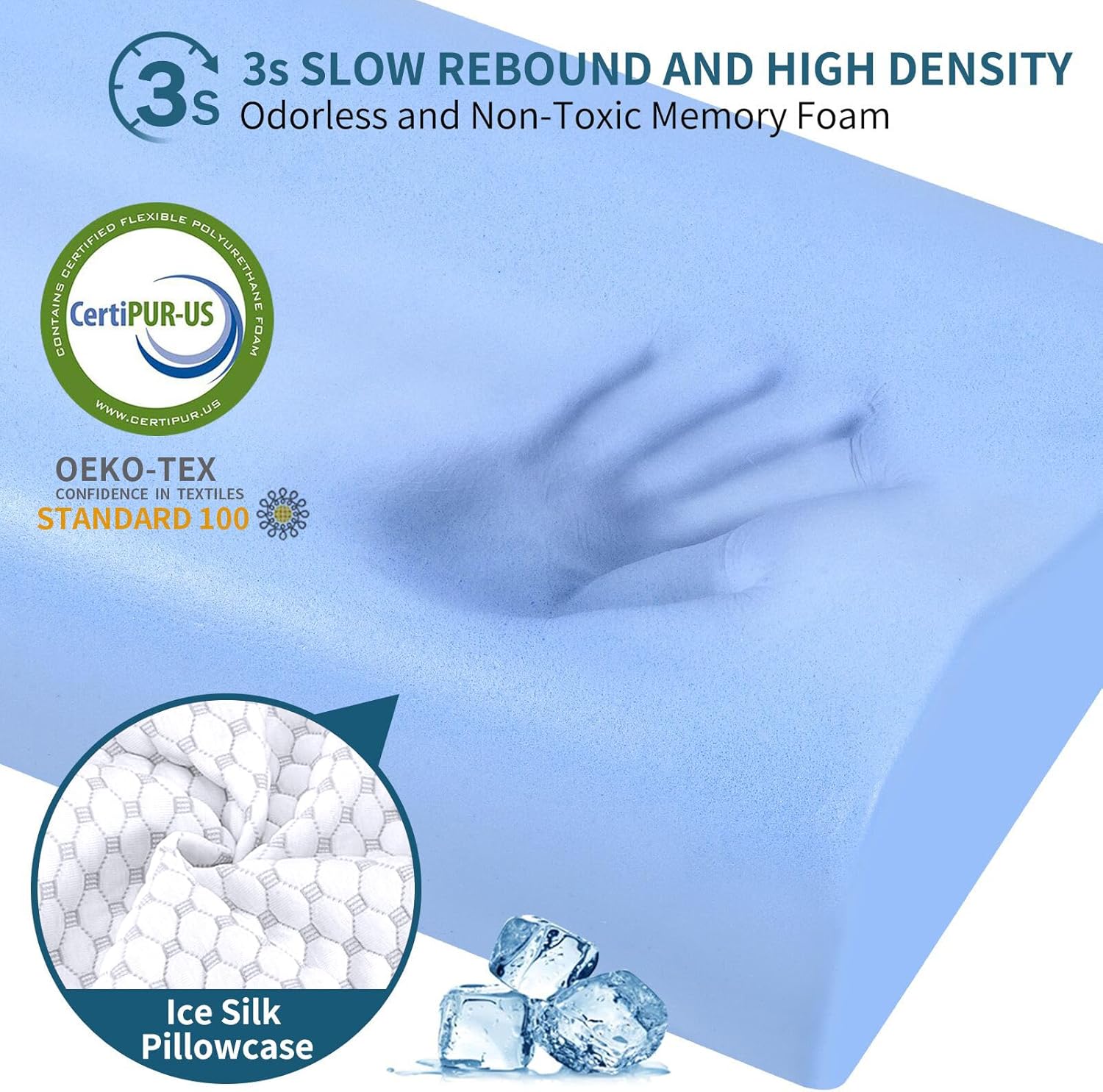 Besyodo Cervical Neck Pillow - Cooling Memory Foam for Pain Relief