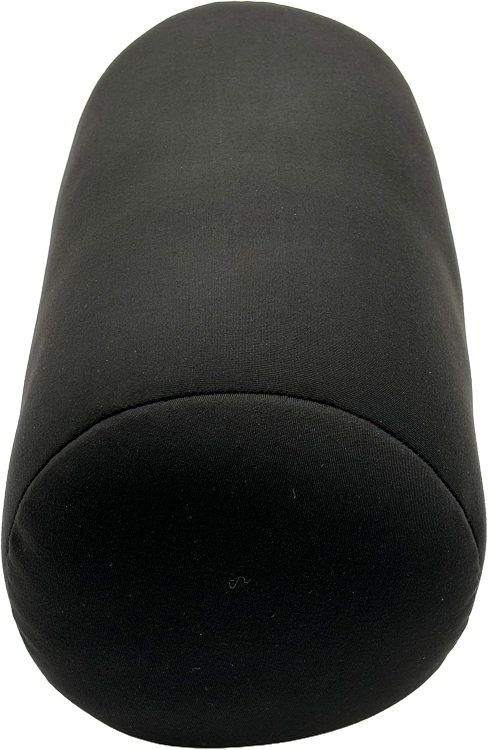 Microbead Roll Pillow for Neck Support and Travel Comfort Black
