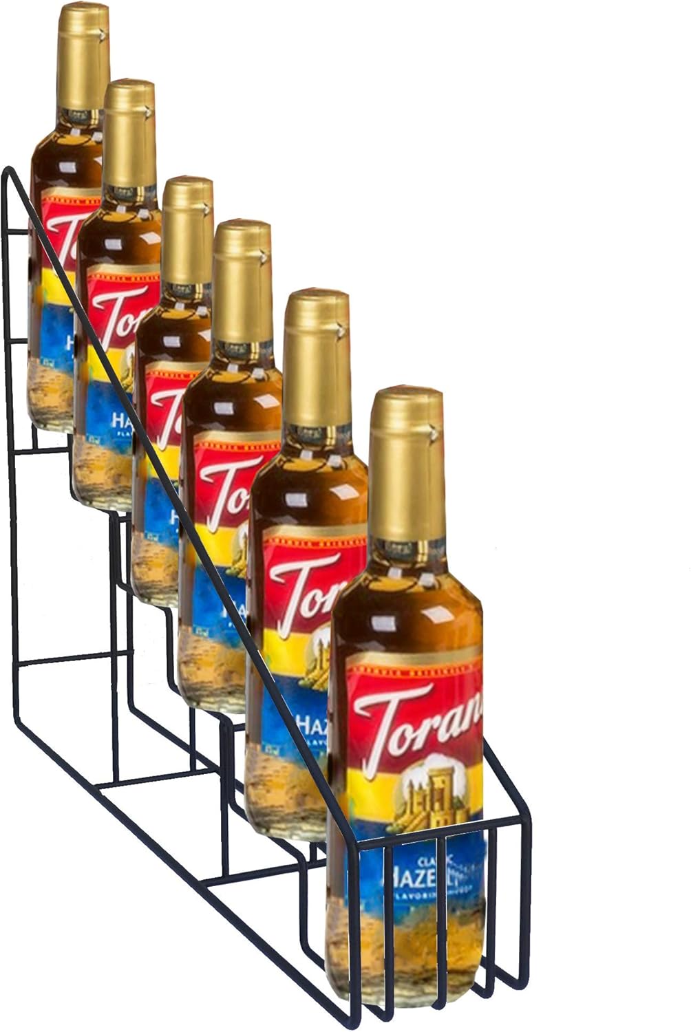 FixtureDisplays 6 Compartment Syrup Bottle Organizer