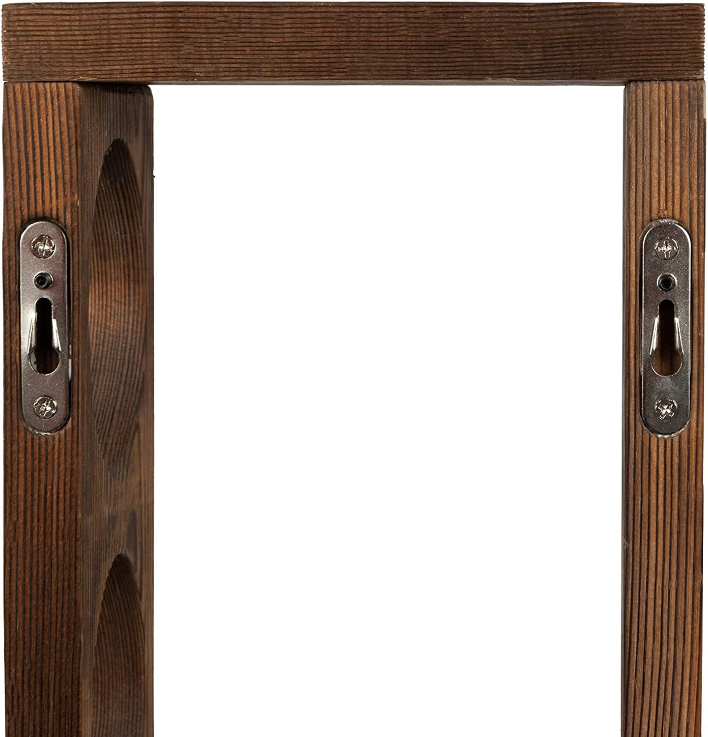 Rustic State Wall-Mounted Wine Rack for 4 Bottles -Walnut