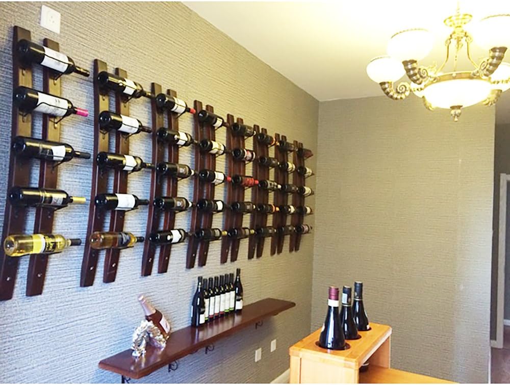 RONIXE Wall Mounted Wine Rack with 6 Bottles Storage