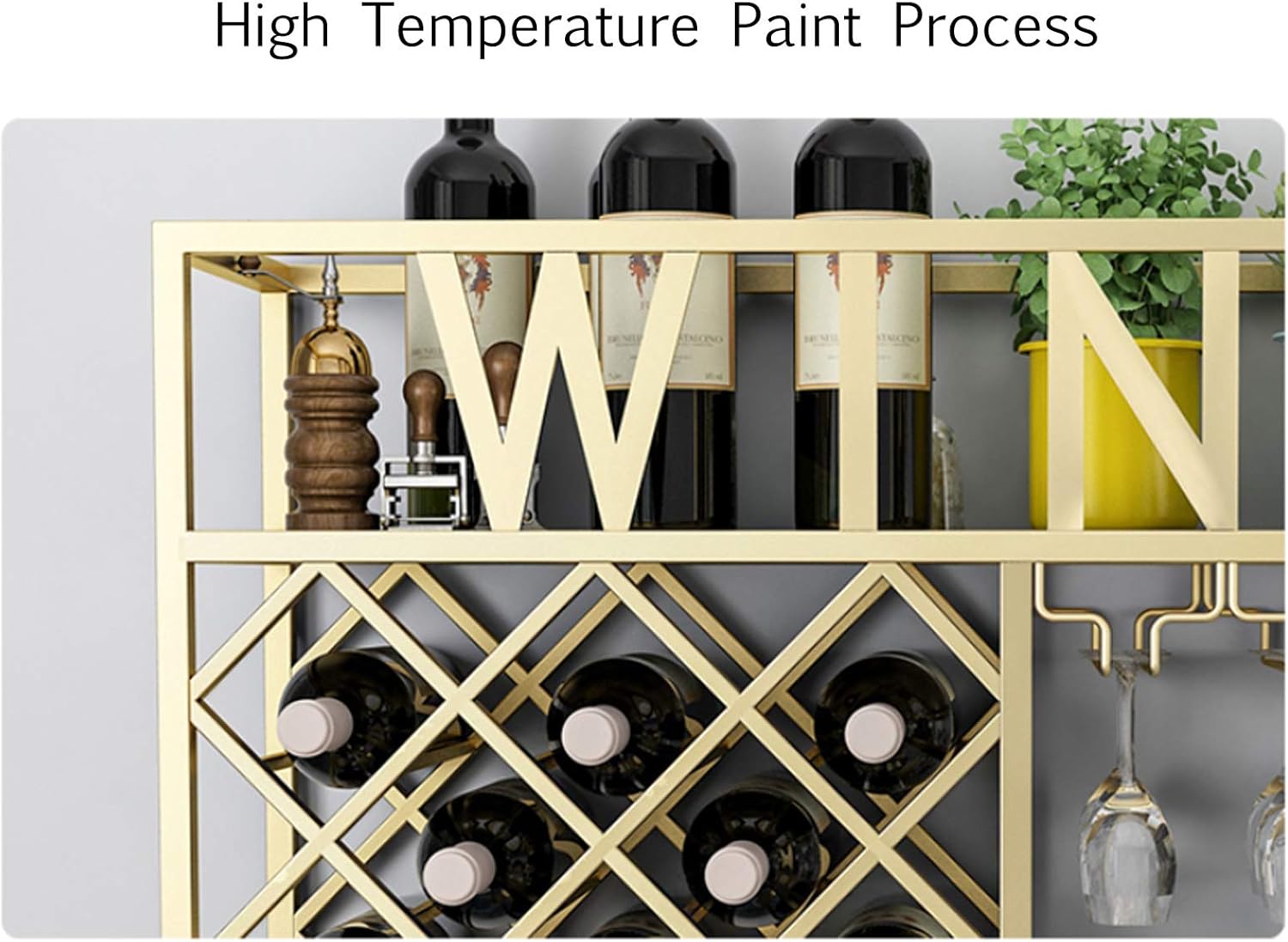 Pimex Wall-Mounted Wine Rack Durable Stylish Storage Solution for Home