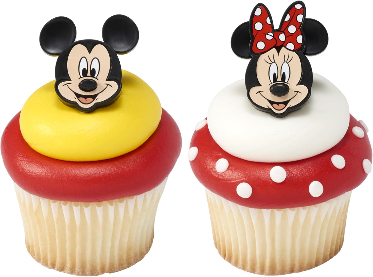 DecoPac Disney Mickey Mouse and Minnie Mouse Cupcake Rings - 24 Pack 1