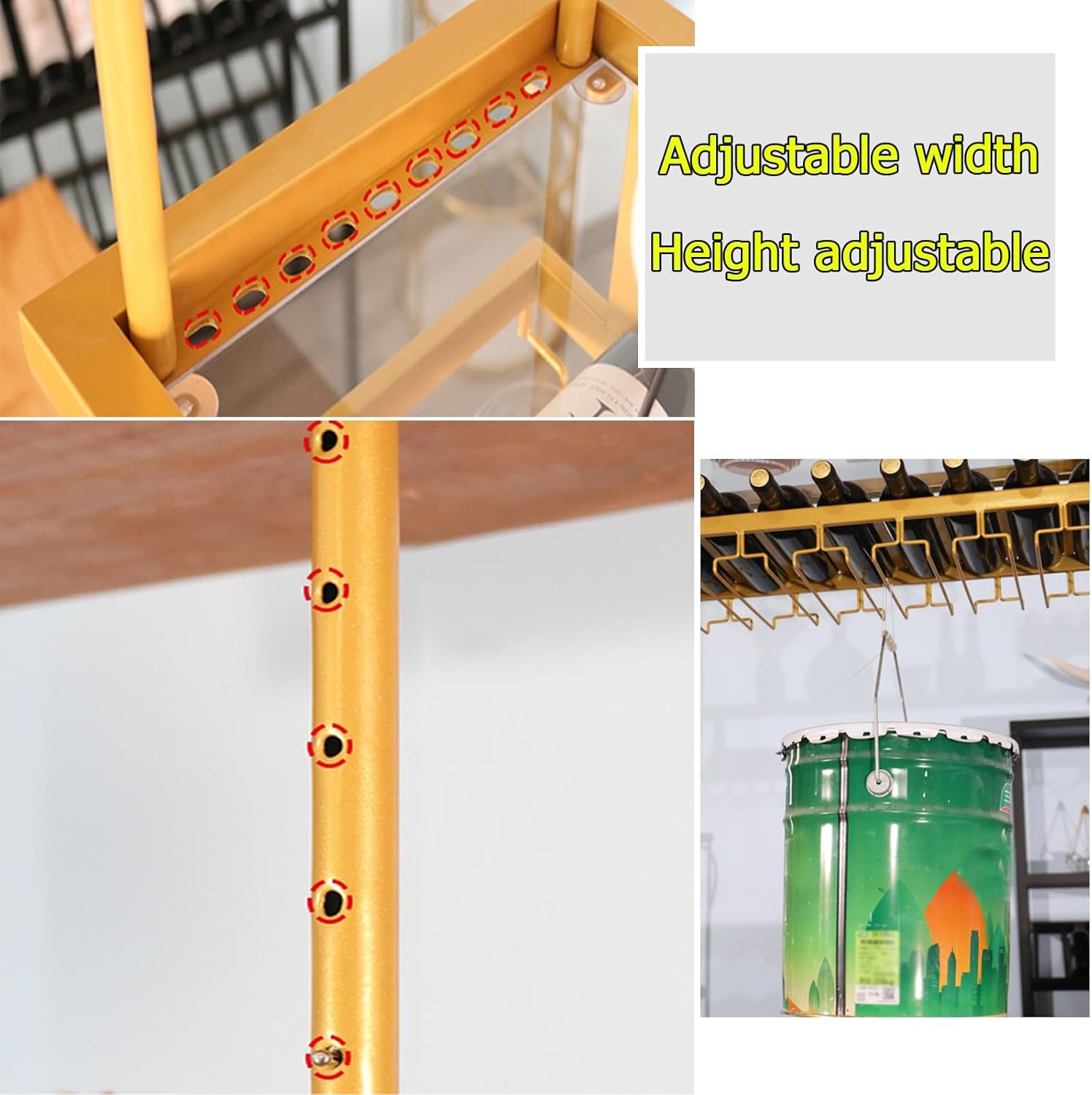 SAGIDAR Adjustable Ceiling Wine Rack