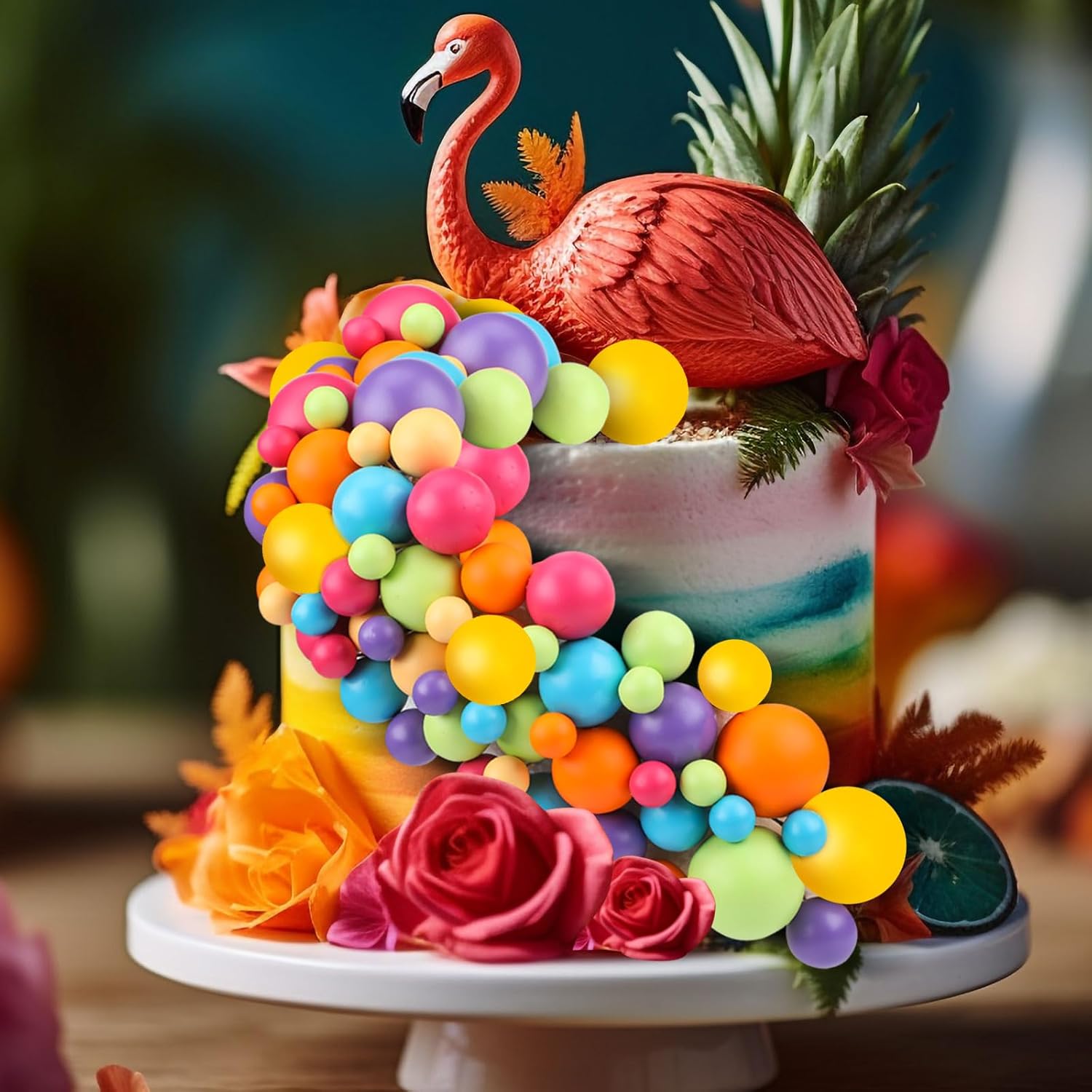 108 Pcs Foam Balloons Cake Topper DIY Decorations