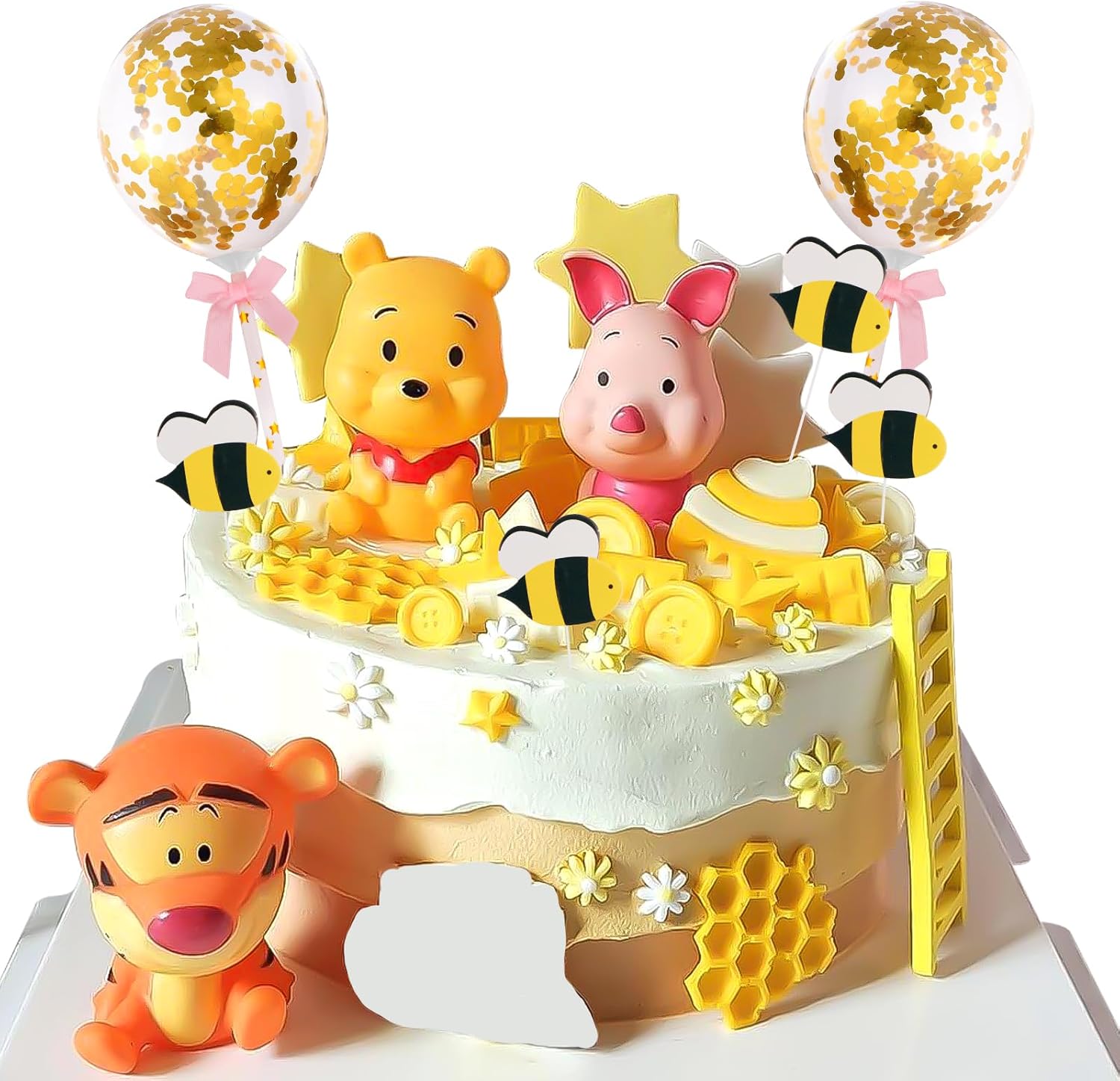 Newmemo Winnie Cake Toppers 12Pcs Birthday Decorations