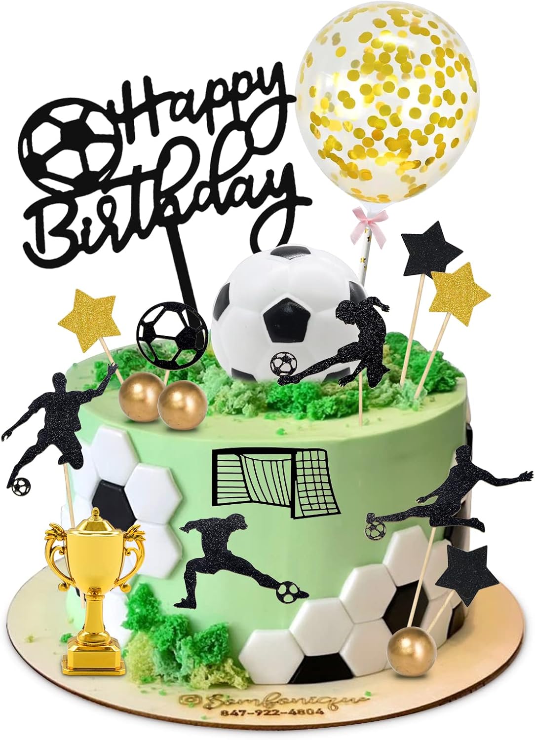 29pcs Soccer Cake Topper - Football Birthday Decorations
