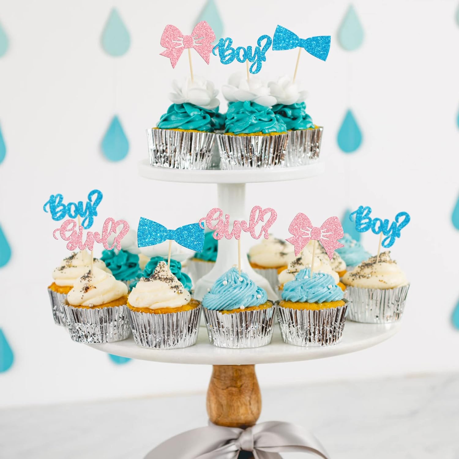 Gyufise 36Pcs Non-Edible Cupcake Toppers