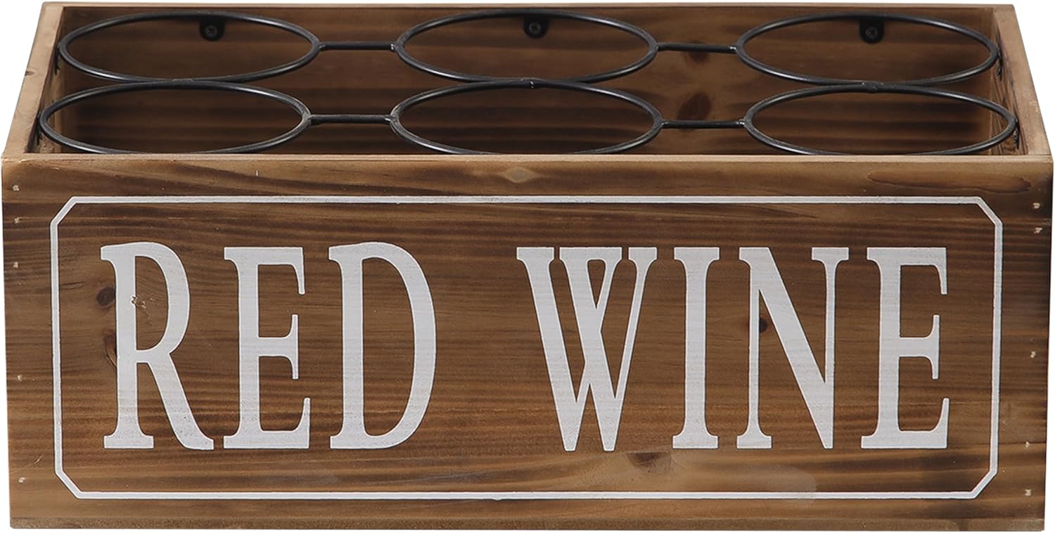 Sintosin Rustic Wooden Wine Rack Countertop 16x9 Inch