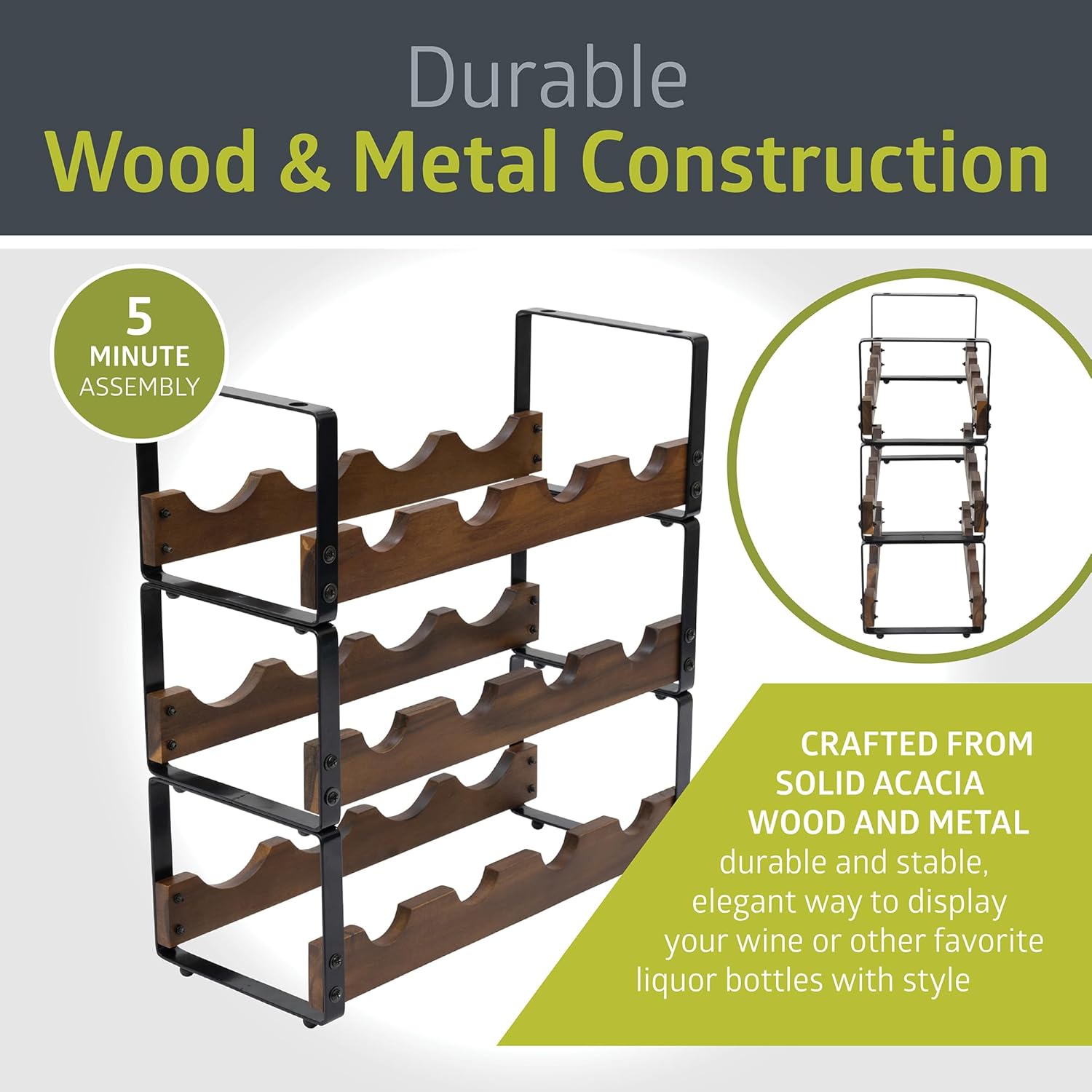 Pearington 12 Bottle Tabletop Wine Rack