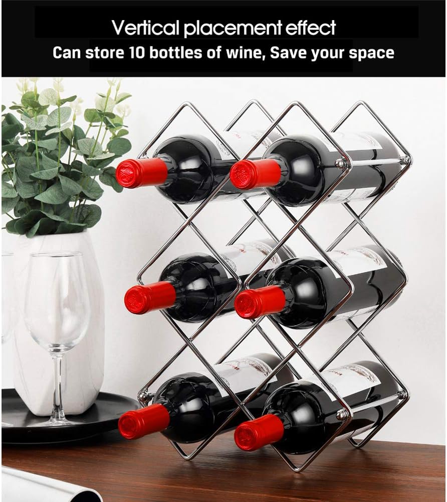 ADOUS HOUSE 10 Bottle Wine Storage Stand Cabinet