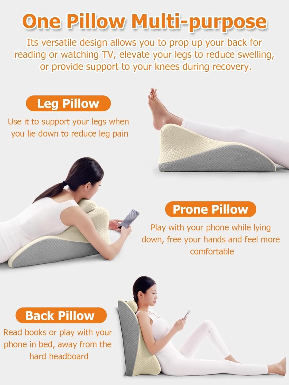 JYHHCYS Memory Foam Prone Pillow with Neck Support