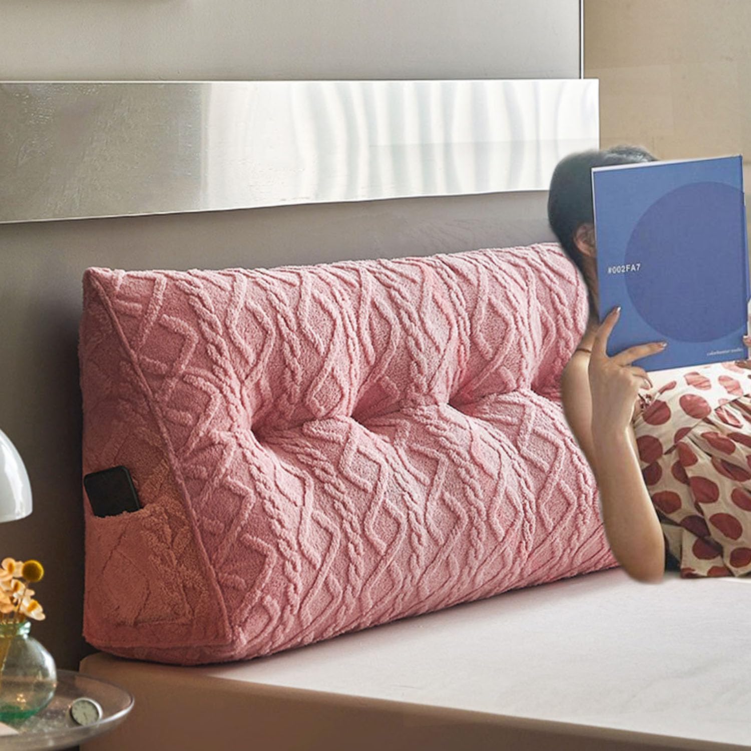 ZZYK Triangular Headboard Pillow with Removable Cover