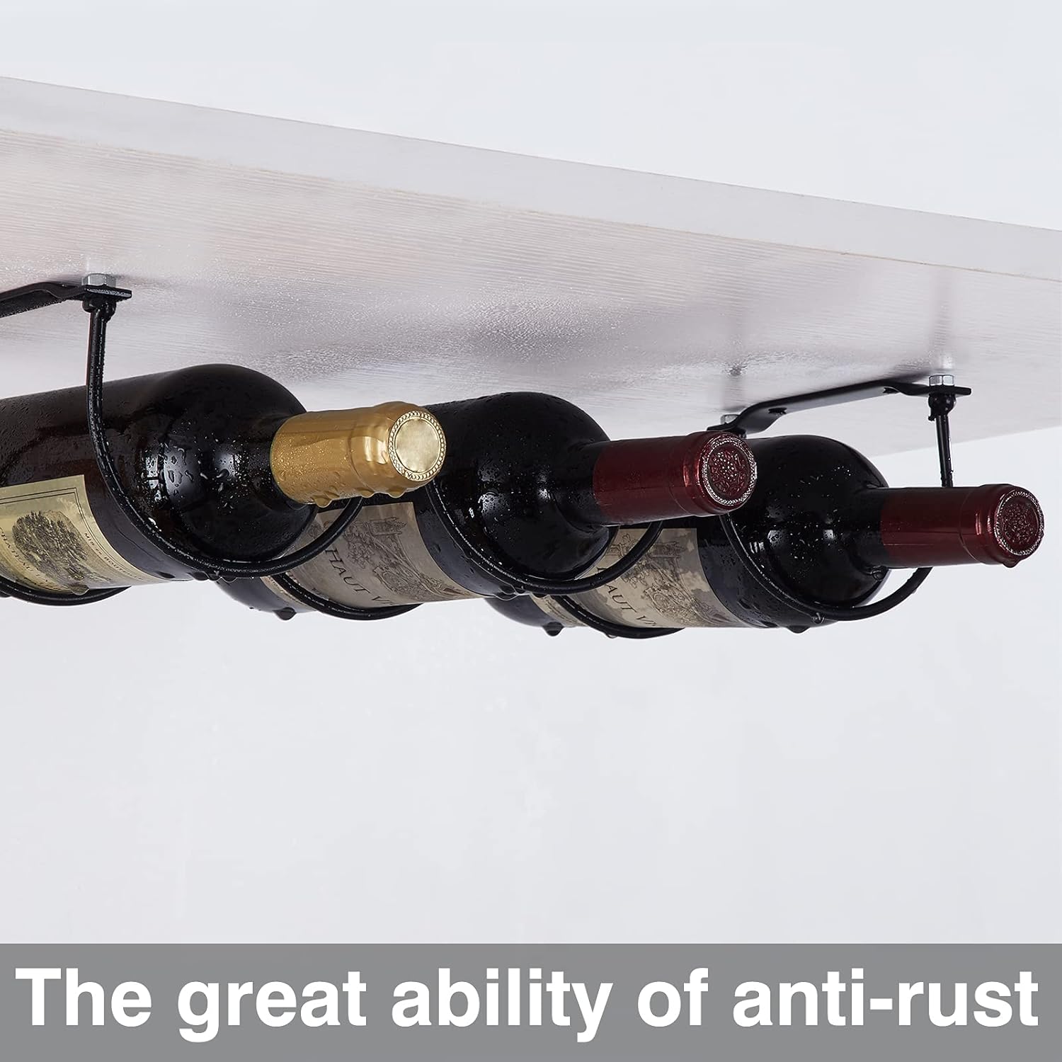 FOMANSH Wall-Mounted Wine Rack - Space-Saving Kitchen Organizer
