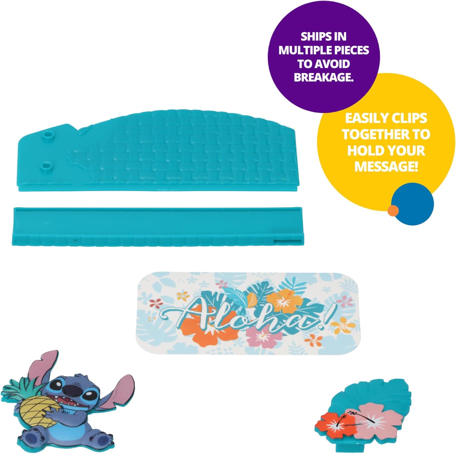 Disneys Stitch Aloha Cake Topper - Personalizable Decoration Set