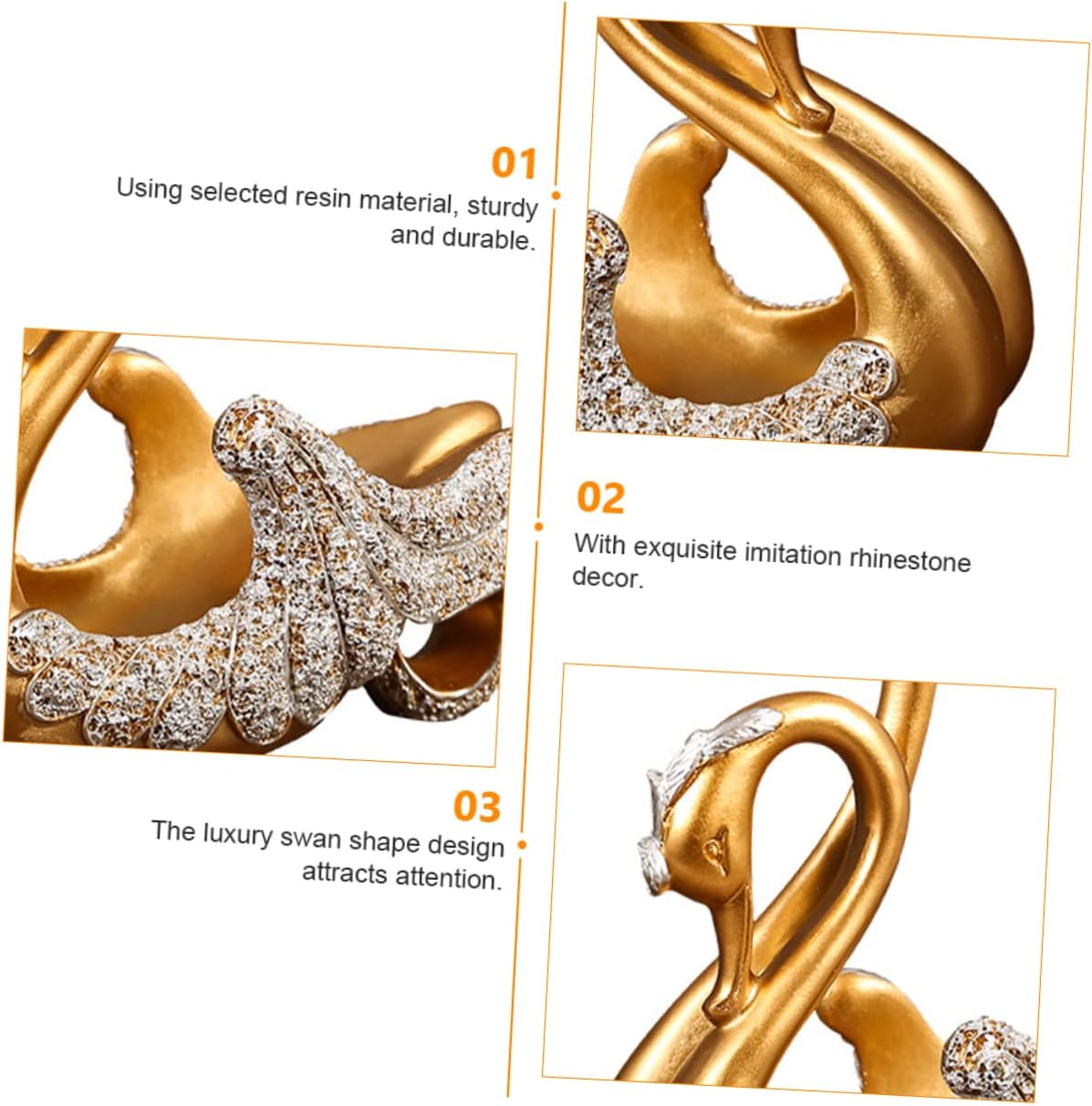 Ciieeo Resin Swan Wine Holder Elegant Display Stand