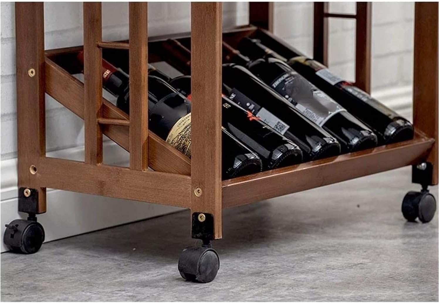 OXOAMP Freestanding Wine Rack with Wheels