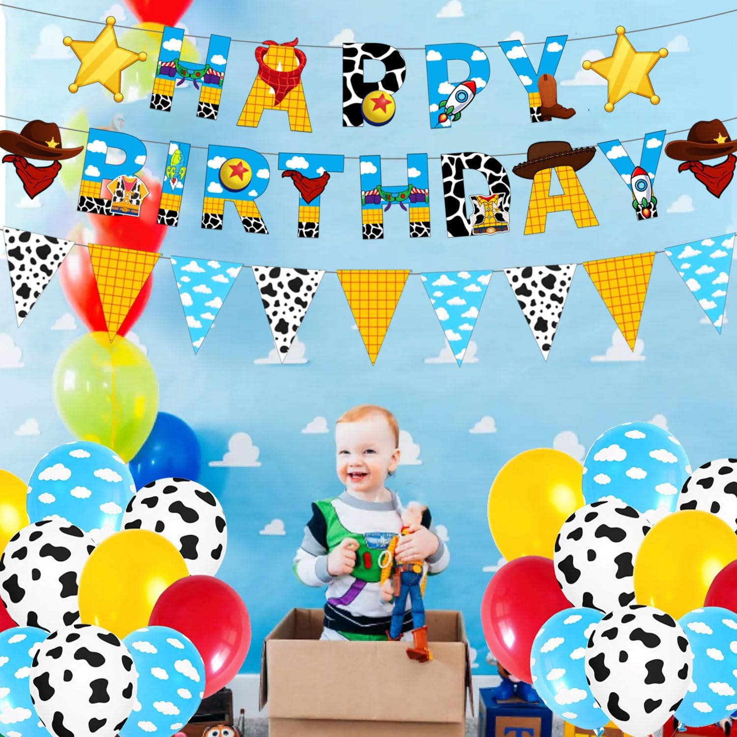 ZlucYYoo Cartoon Story Party Decorations 1
